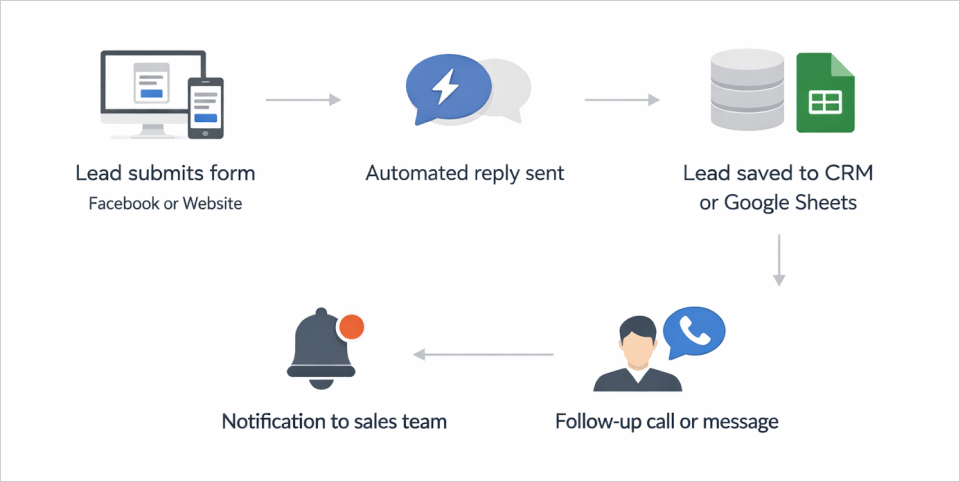 automating lead follow-up workflow with instant replies